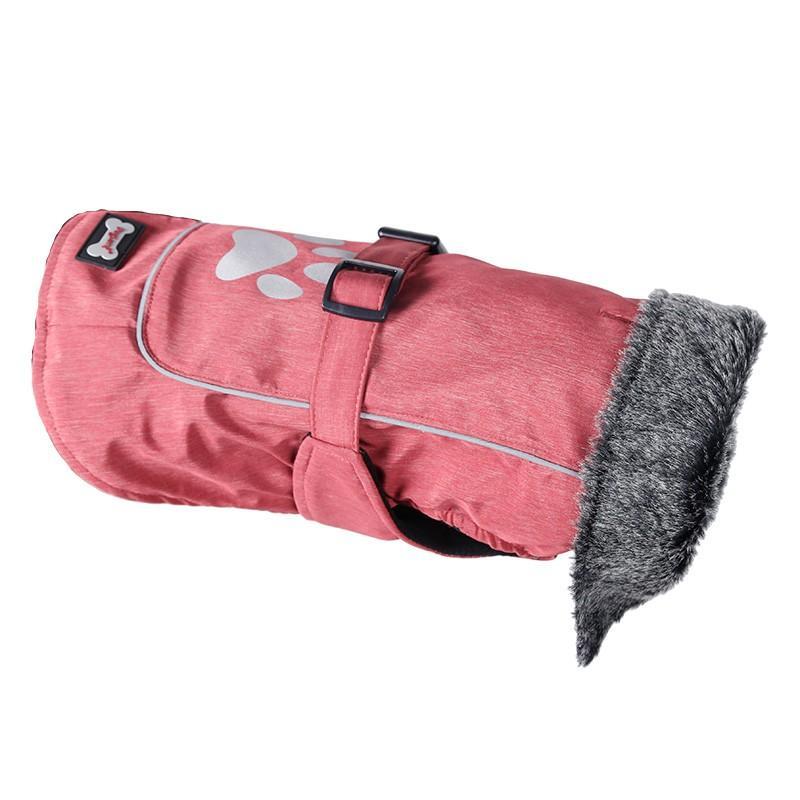 Waterproof & Reflective Dog Fur Collar Jacket