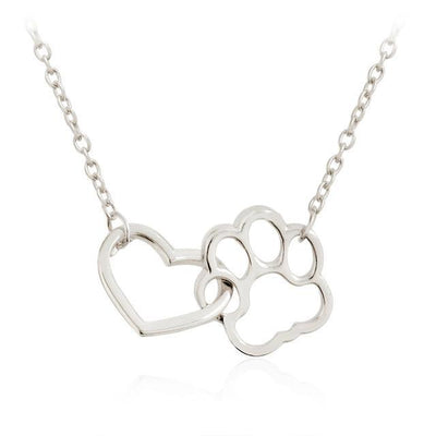 Heart & Paw Print Necklace
