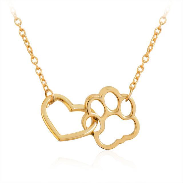 Heart & Paw Print Necklace