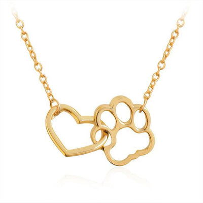 Heart & Paw Print Necklace