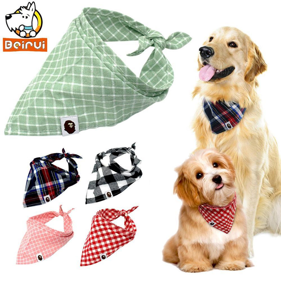 Plaid Dog Bandana Collar