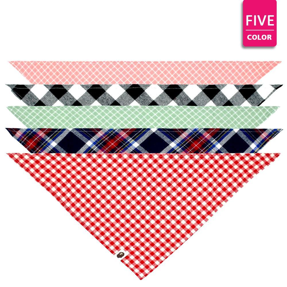 Plaid Dog Bandana Collar