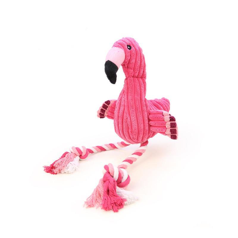 Flamingo Dog Squeaky Chew Toy