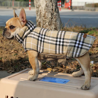 Waterproof Reversible Dog Jacket Designer Warm Plaid Winter Dog Coats Pet Clothes Elastic Small to Large Dog Clothes Winter