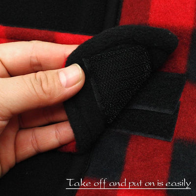 Buffalo Plaid Winter Dog Jacket Warm Fleece