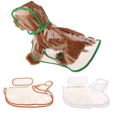 Pet Transparent Hooded Raincoat for Small Dogs (Bonus Dog Boots)