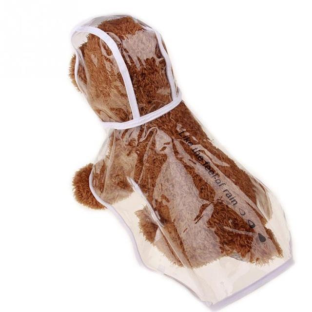 Pet Transparent Hooded Raincoat for Small Dogs (Bonus Dog Boots)
