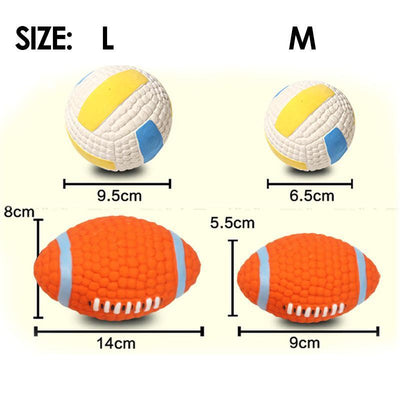 Sport Balls Dog Squeaky Chew Toys