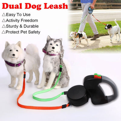 Zero Tangle Dual Pet Leash - Walk Two Dogs At Once